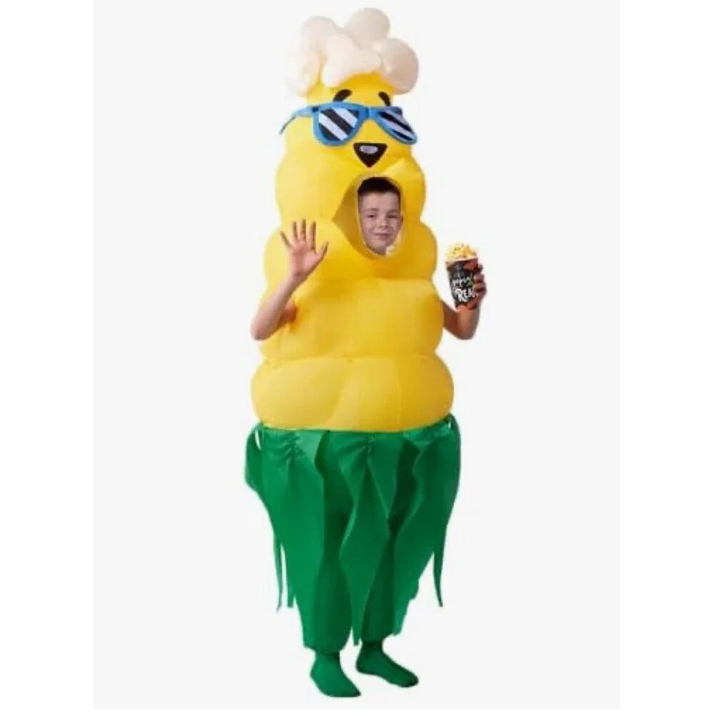 NEW Puff Me Up Corn Popcorn Ear Kids 7-10Y Inflatable Costume Open Package